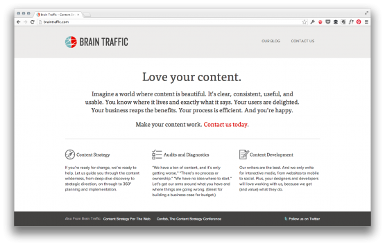 Brain Traffic website