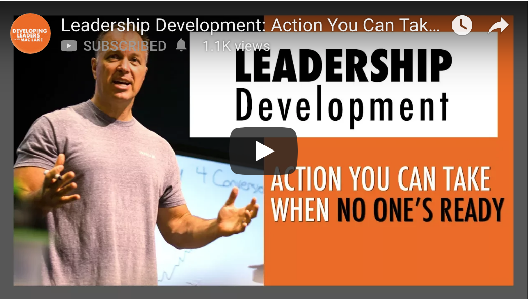 Developing Leaders Even When No One Is Ready - The Vision Room